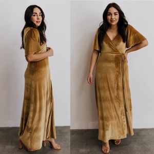 Baltic Born Meghan Velvet Wrap Maxi Dress
